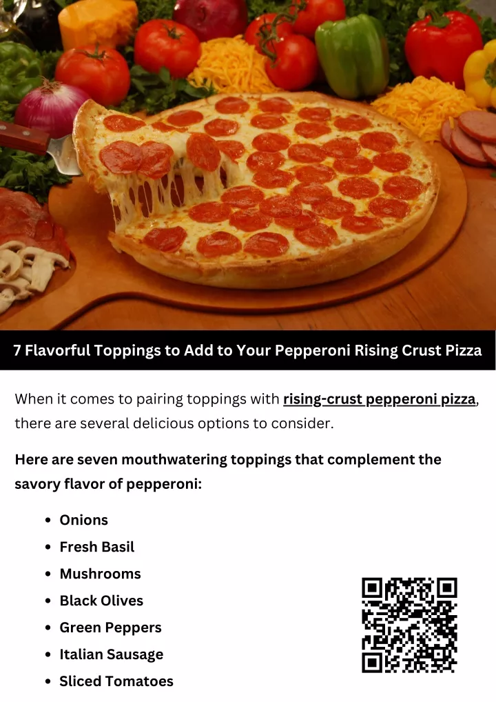 7 flavorful toppings to add to your pepperoni