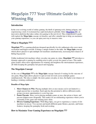 MegaSpin 777 Your Ultimate Guide to Winning Big (5)