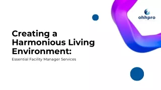creating a harmonious living environment