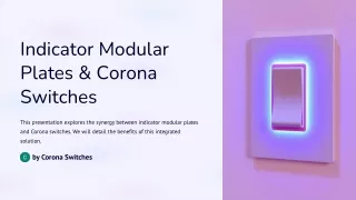 indicator modular plates corona switches