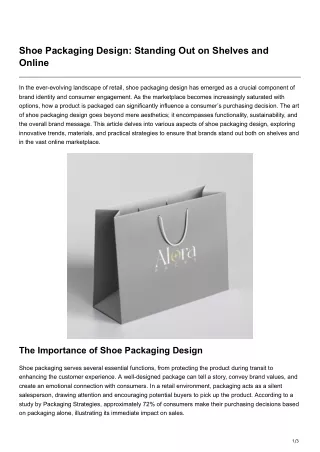 Shoe Packaging Design Standing Out on Shelves and Online