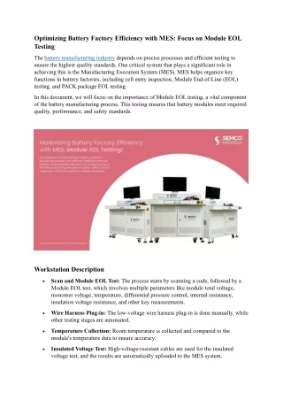 optimizing battery factory efficiency with
