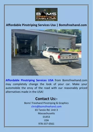 Affordable Pinstriping Services Usa  Bomsfreehand.com