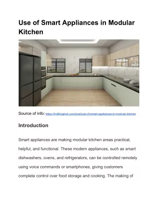 Use of Smart Appliances in Modular Kitchen