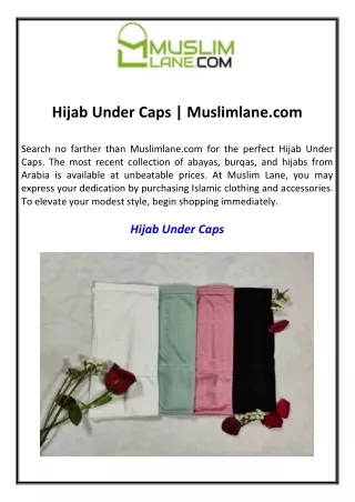 hijab under caps muslimlane com