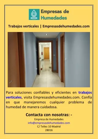Trabajos verticales  Empresasdehumedades.com
