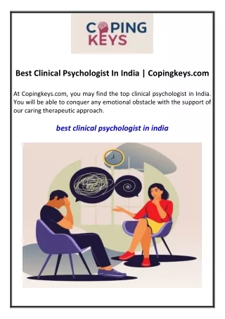 best clinical psychologist in india copingkeys com