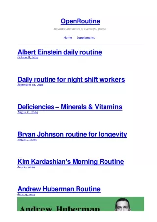 openroutine