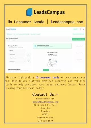 Us Consumer Leads  Leadscampus.com
