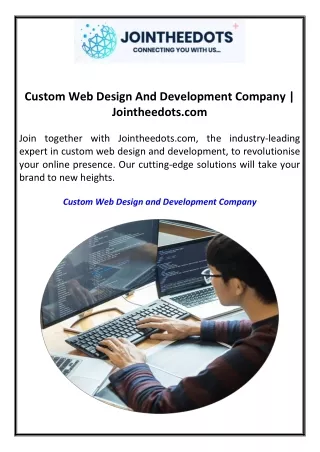 custom web design and development company