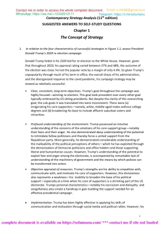 Solution Manual Contemporary Strategy Analysis 11th Edition by Robert Grant