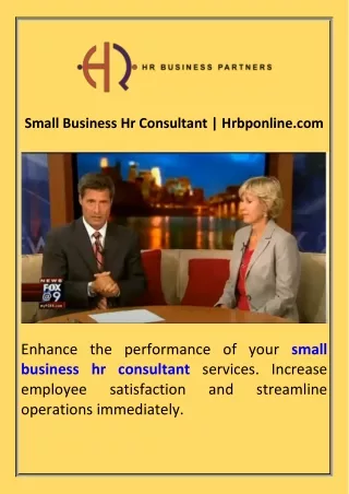 Small Business Hr Consultant  Hrbponline.com