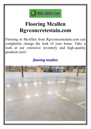 Flooring Mcallen Rgvconcretestain.com