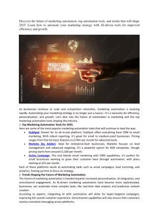 discover the future of marketing automation