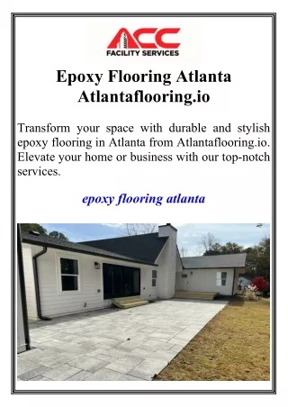 Epoxy Flooring Atlanta | Atlantaflooring.io