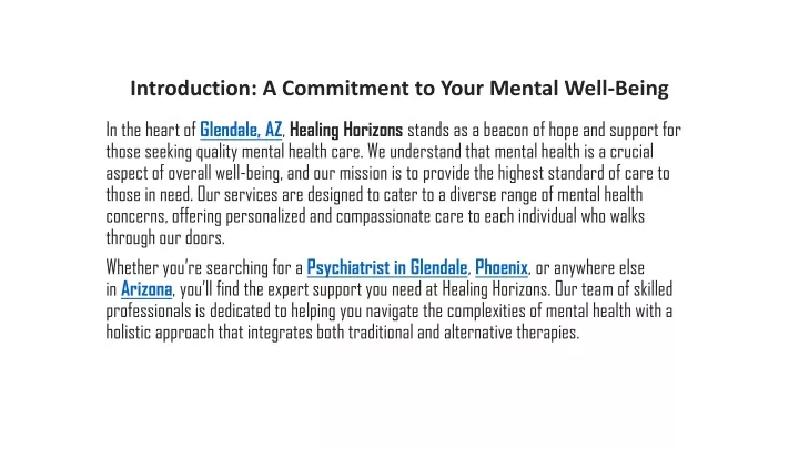 introduction a commitment to your mental well being