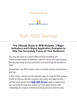 The Ultimate Guide to RFM Analysis: 3 Major Indicators and 6 Brand Application E