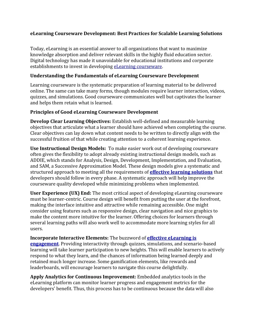 PPT - eLearning Courseware Development Best Practices for Scalable ...