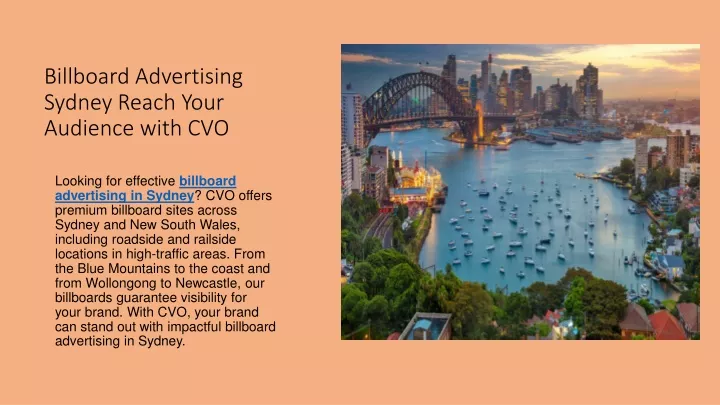 billboard advertising sydney reach your audience with cvo