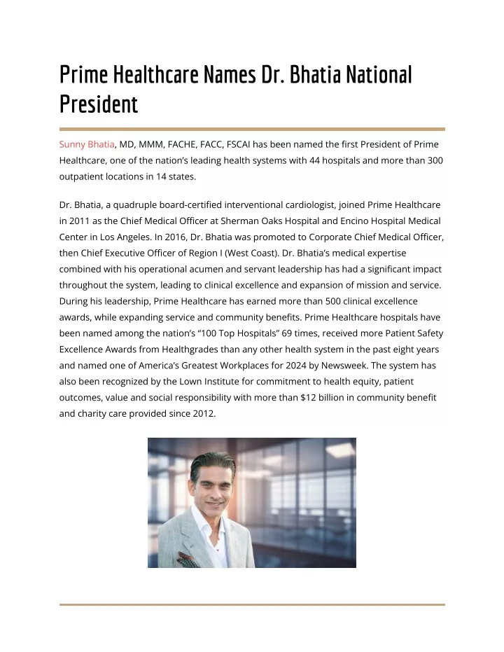 primehealthcarenamesdr bhatianational president