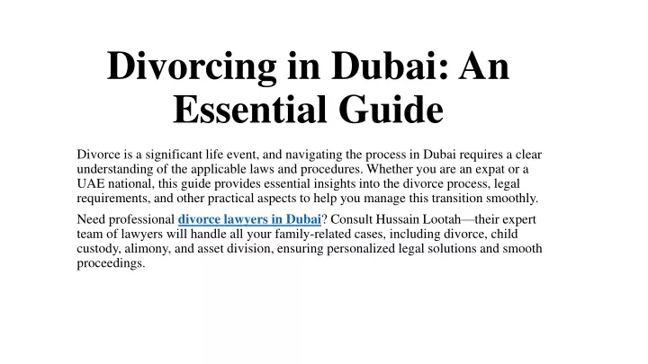 divorcing in dubai an essential guide