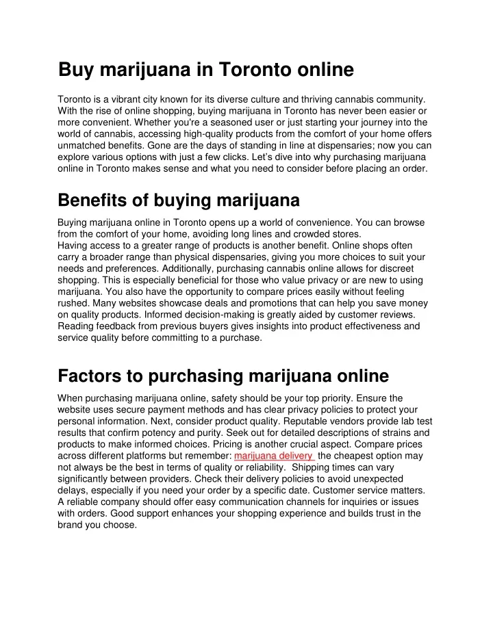 buy marijuana in toronto online toronto