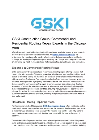 gski construction group commercial