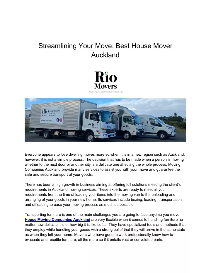 streamlining your move best house mover auckland