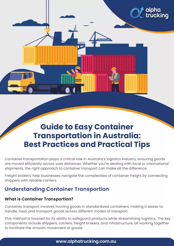 guide to easy container transportation