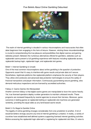 FiveBeliefsAboutOnlineGamblingDebunked