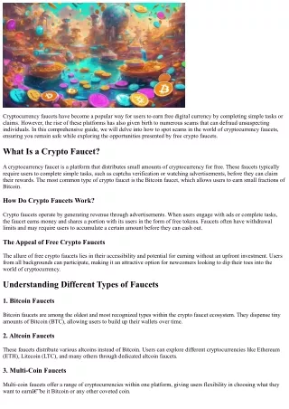 How to Spot Scams in the World of Cryptocurrency Faucets