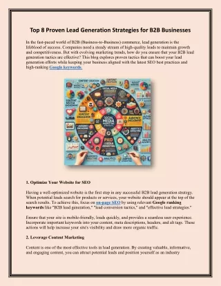 Maximizing B2B Lead Generation: Essential Tactics You Need
