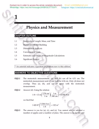 Solution Manual for Physics for Scientists and Engineers with Modern Physics 9th Edition by Serway and Jewett