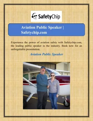 Aviation Public Speaker | Safetychip.com