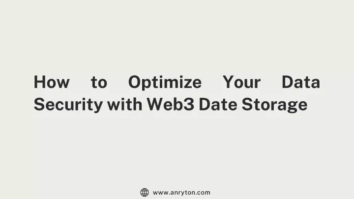 how security with web3 date storage