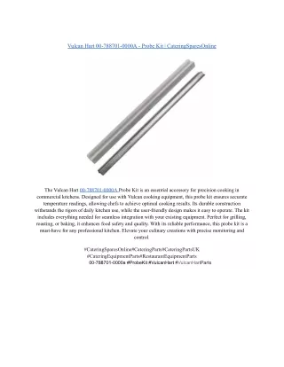 Vulcan Hart 00-788701-0000A - Probe Kit _ CateringSparesOnline