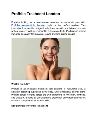 Profhilo Treatment London