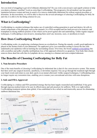 The Benefits of Choosing CoolSculpting for Belly Fat