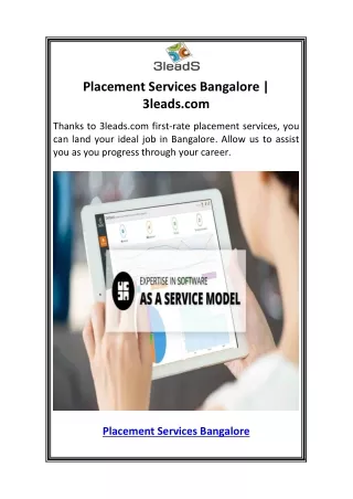 placement services bangalore 3leads com
