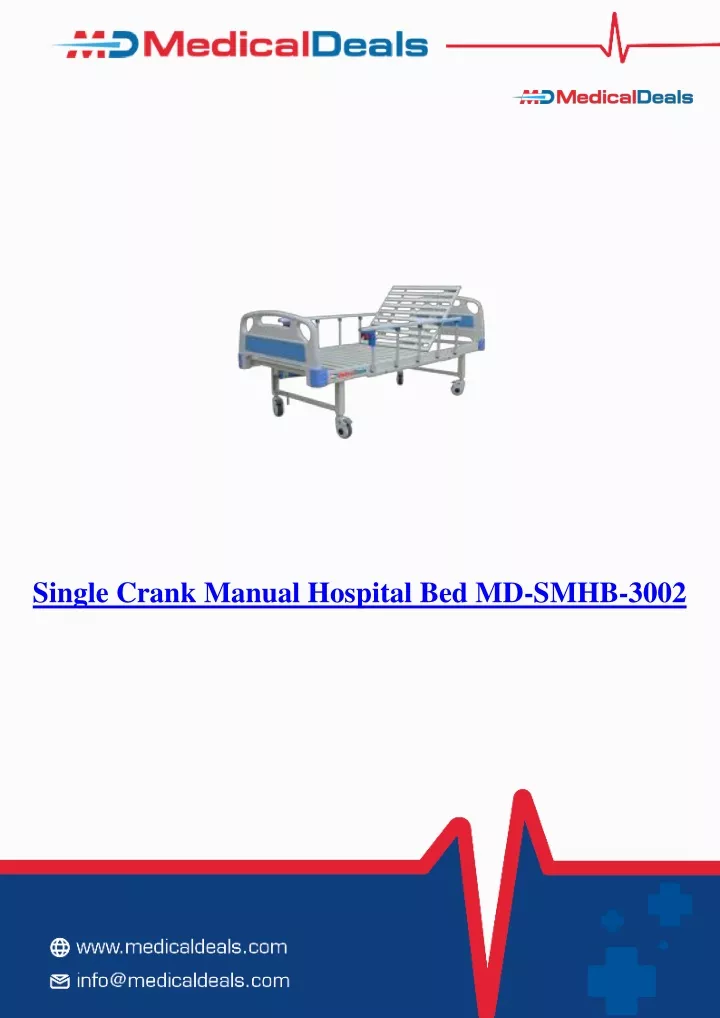 single crank manual hospital bed md smhb 3002