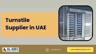 Turnstile Supplier in UAE PDF