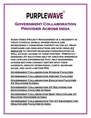 Government Collaboration Provider Across India