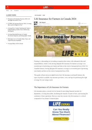 Life Insurance for Seasonal Farmers: Navigating Variable Income