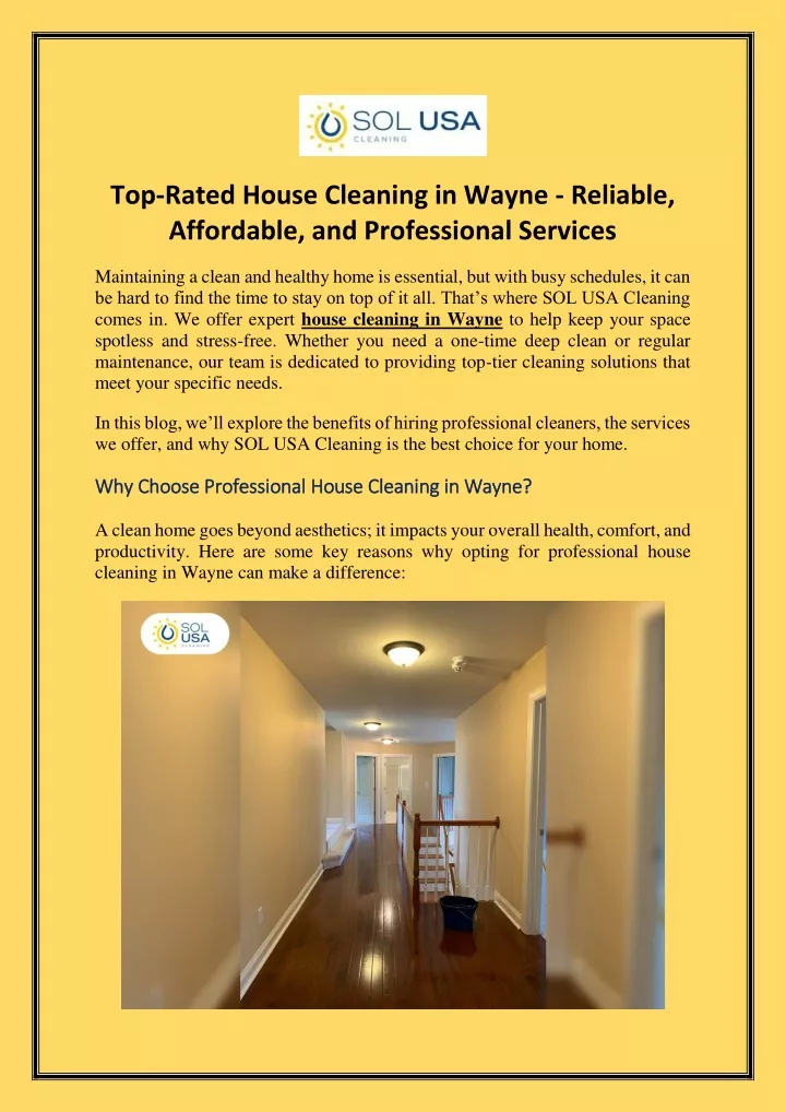 top rated house cleaning in wayne reliable