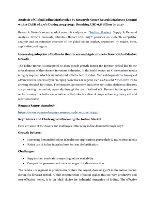 analysis of global iodine market size by research