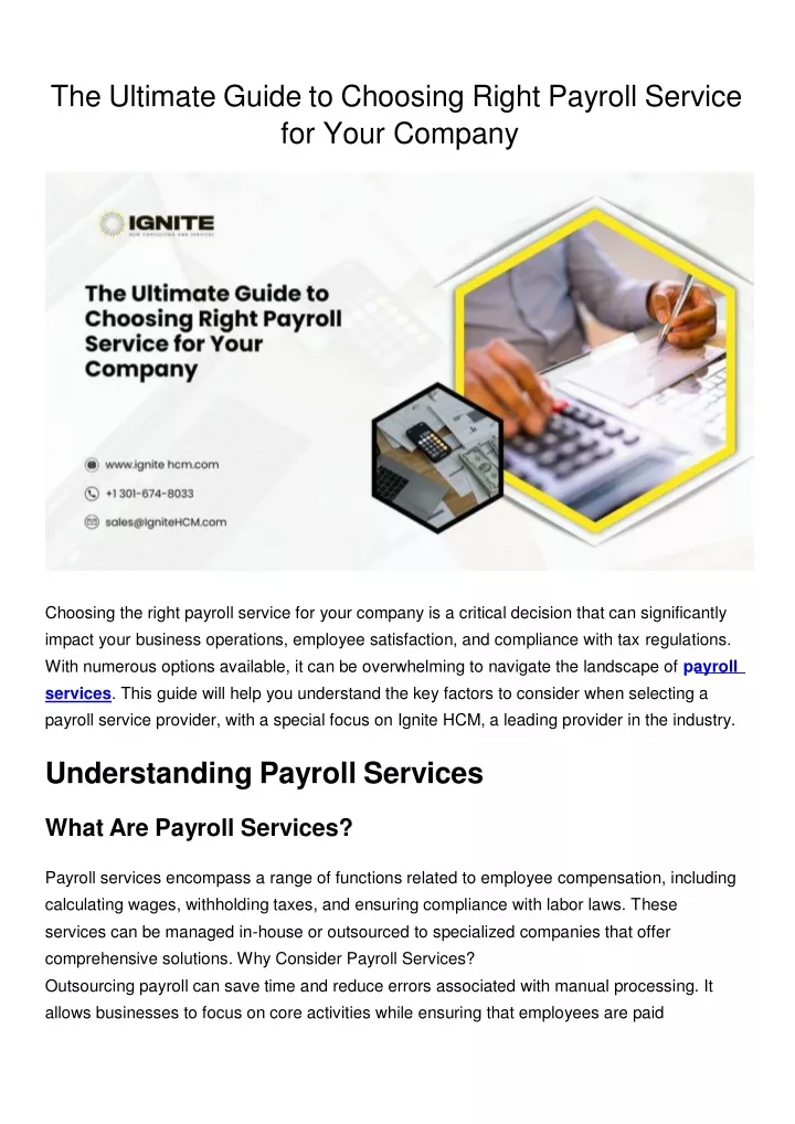 the ultimate guide to choosing right payroll