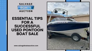 Essential Tips for a Successful Used Pontoon Boat Sale