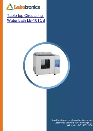 Table top Circulating Water bath LB-10TCB