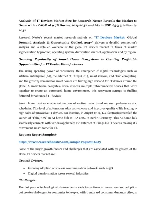 analysis of it devices market size by research