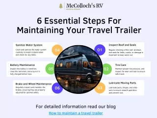 6 Essential Steps For Maintaining Your Travel Trailer